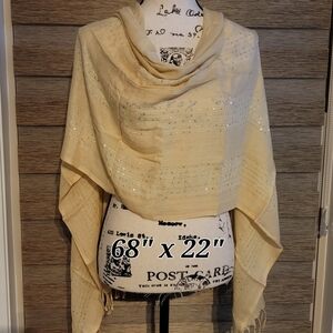 Yellow  scarf with sequence